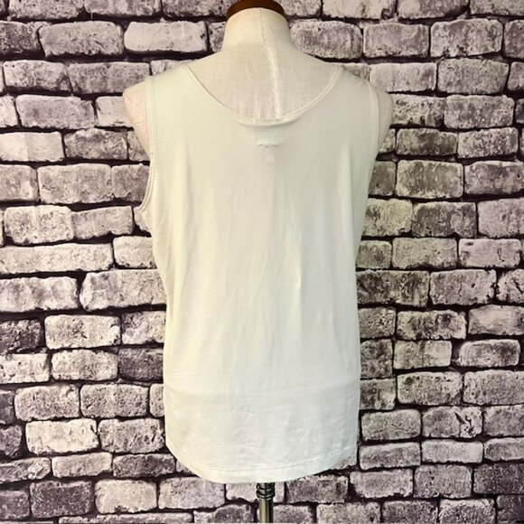 Chico's Additions Ivory Sleeveless Tank Size L - Picture 6 of 9